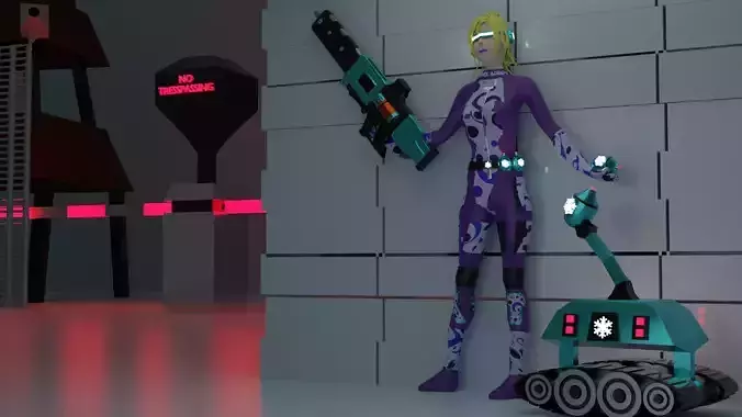 Alberta Glacial Bubble Gunner Low-poly 3D model