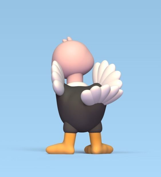 Dancing Ostrich 3D print model_3