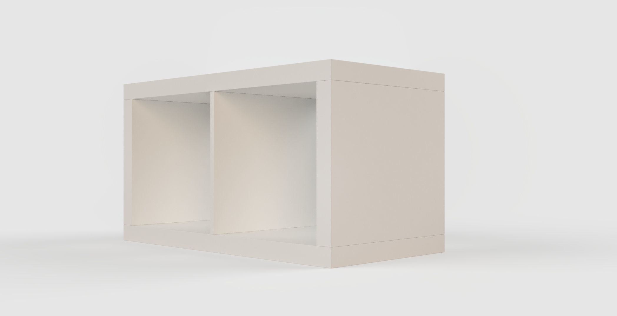 IKEA KALLAX Shelf Unit 2x1 White 3D model_3