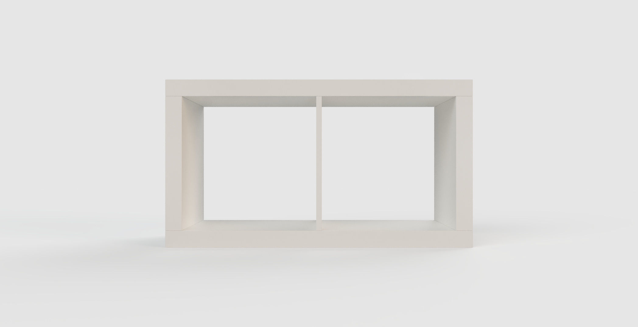 IKEA KALLAX Shelf Unit 2x1 White 3D model_2
