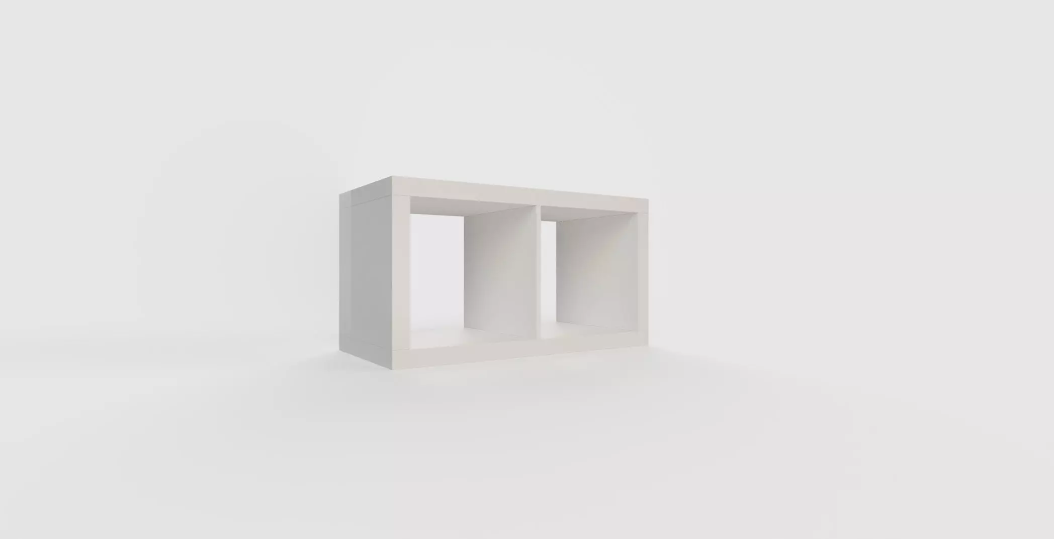 IKEA KALLAX Shelf Unit 2x1 White 3D model_0