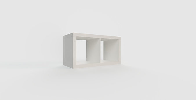 IKEA KALLAX Shelf Unit 2x1 White 3D model