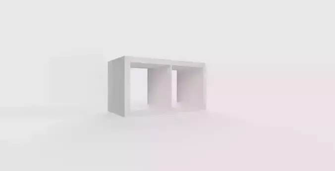 IKEA KALLAX Shelf Unit 2x1 White 3D model
