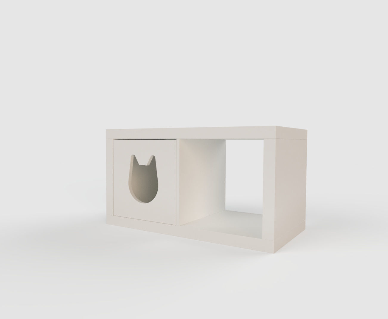 IKEA KALLAX Shelf Unit 2x1 White 3D model_7