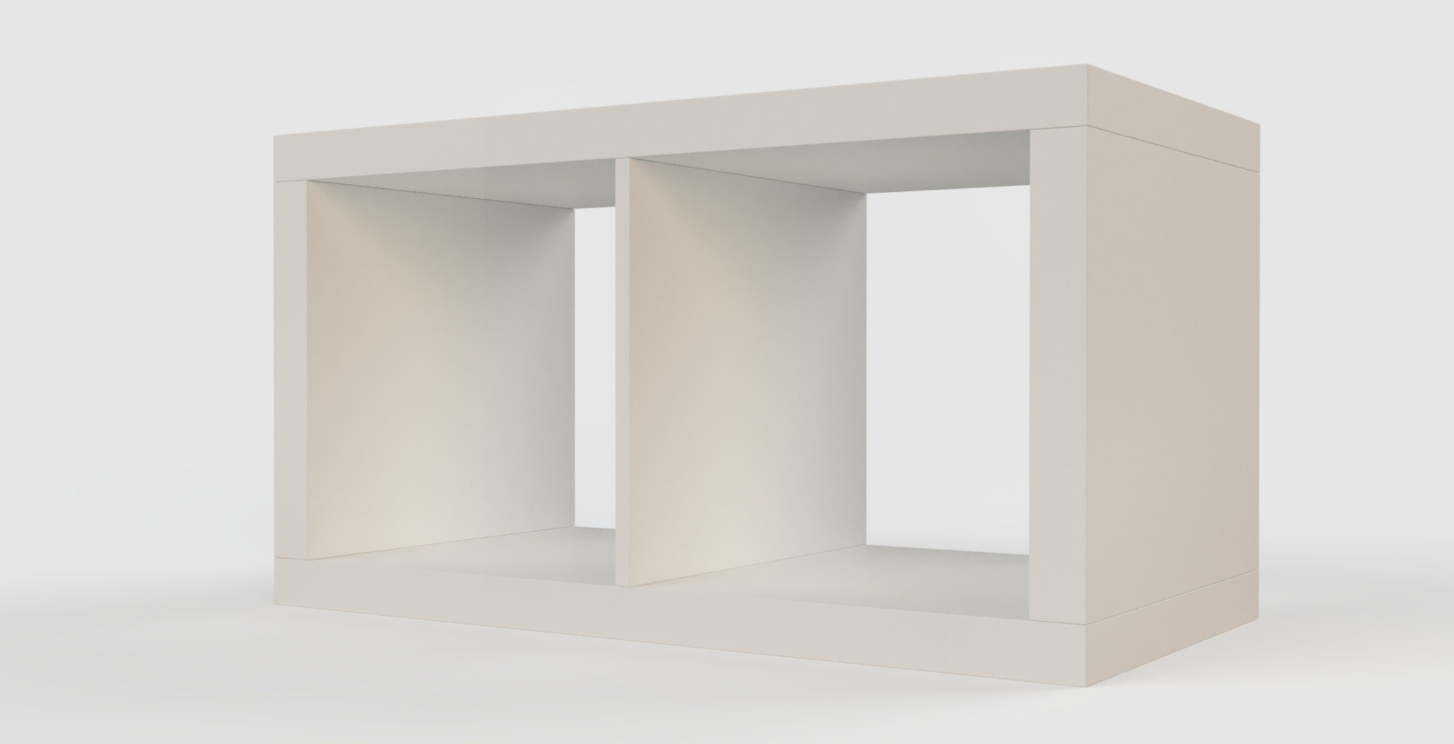 IKEA KALLAX Shelf Unit 2x1 White 3D model_6