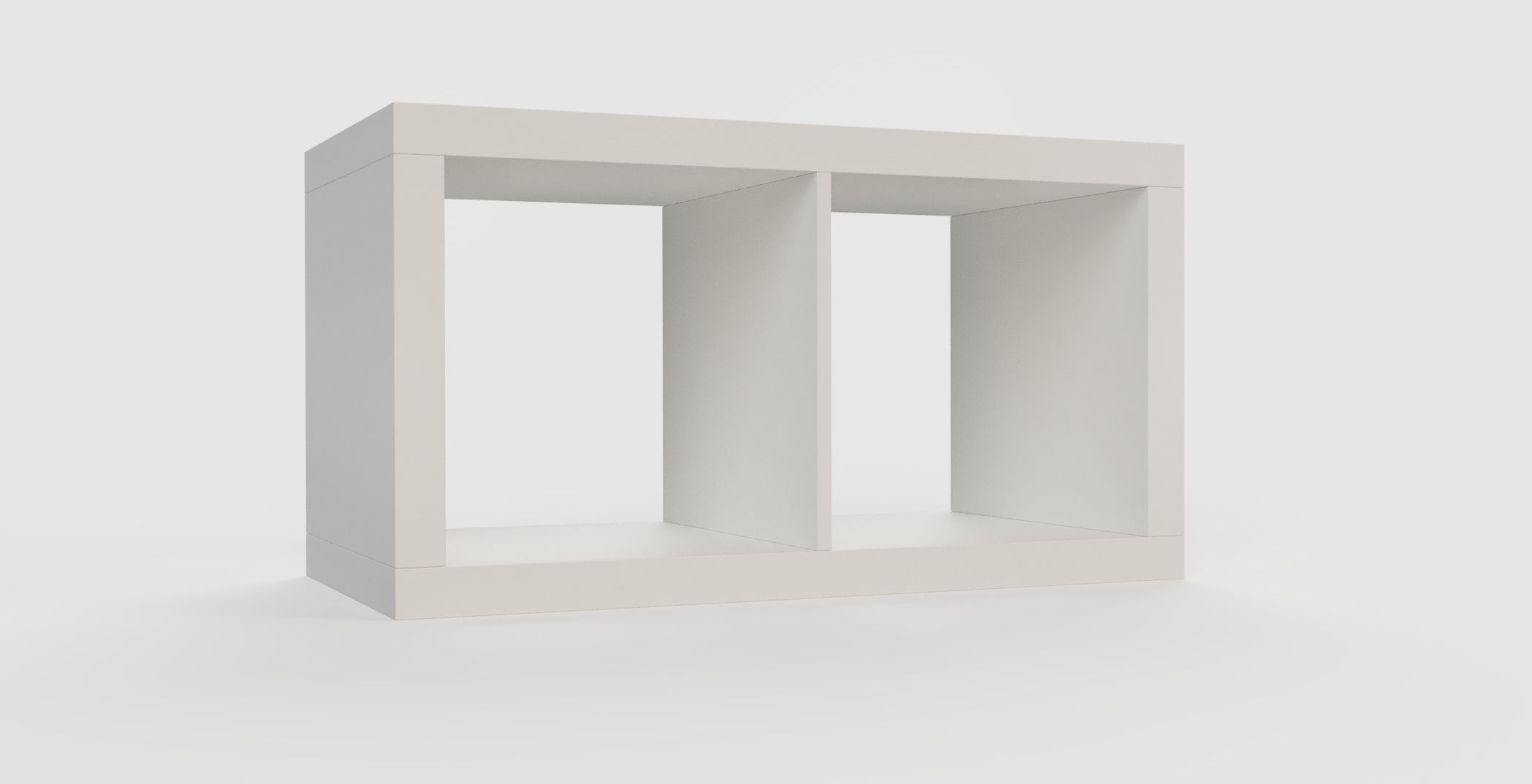 IKEA KALLAX Shelf Unit 2x1 White 3D model_1