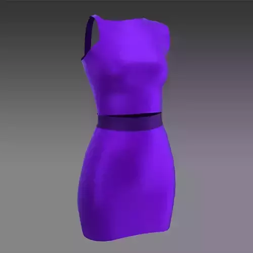 ASYMETRIC BLOUSE AND SKIRT PURPLE