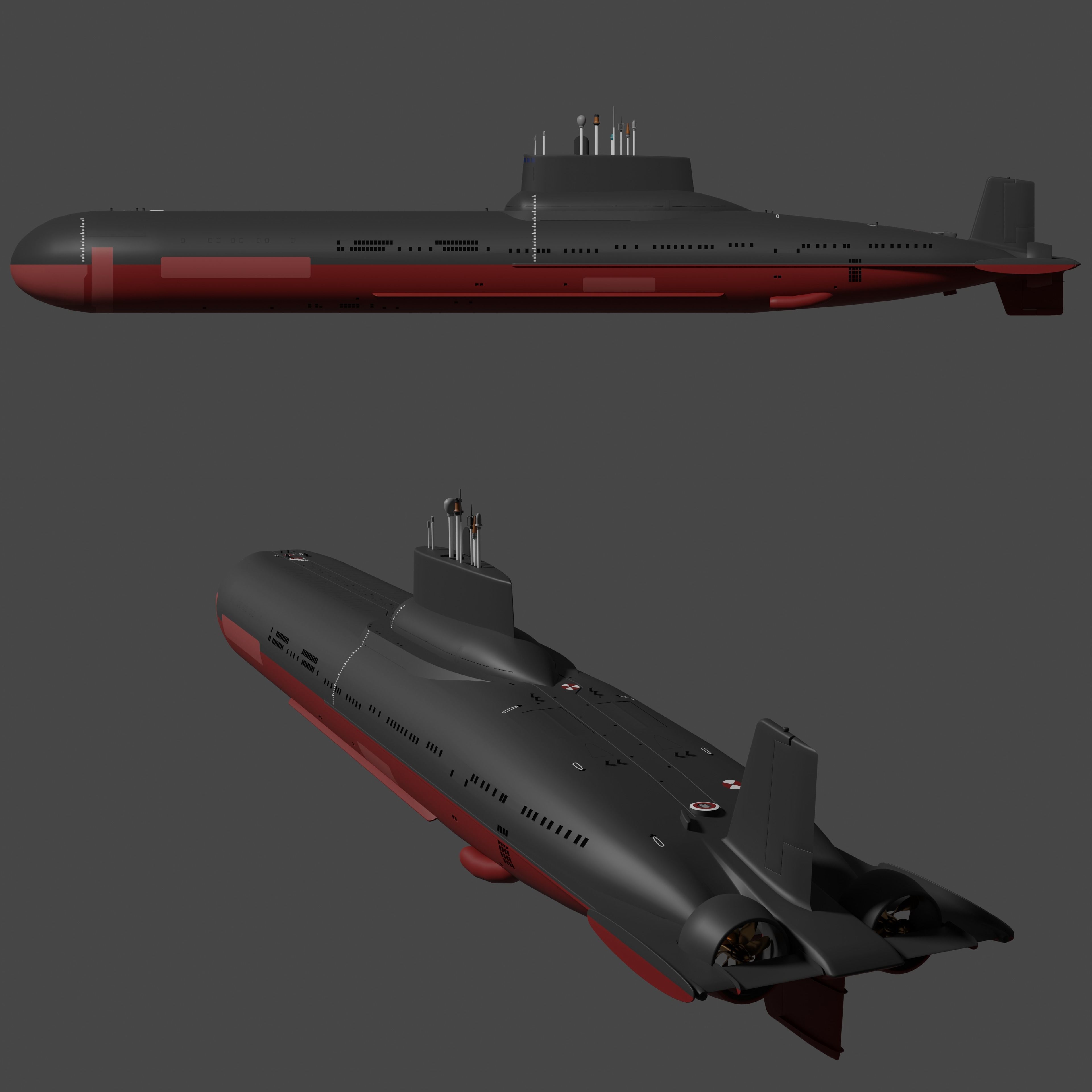 Typhoon-Class Submarine 3D model_1