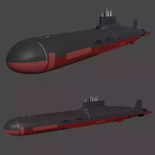 Typhoon-Class Submarine 3D model