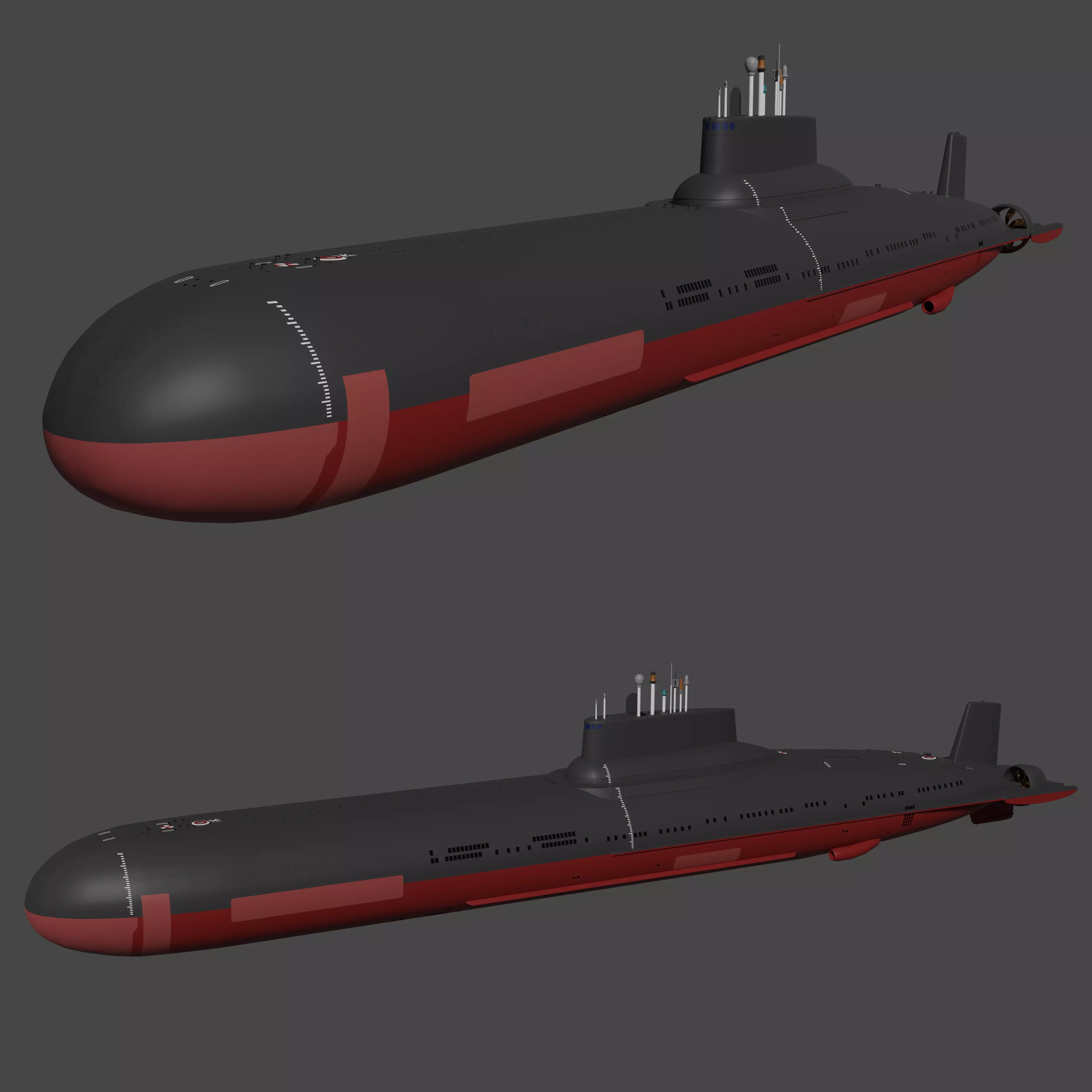 Typhoon-Class Submarine 3D model_0
