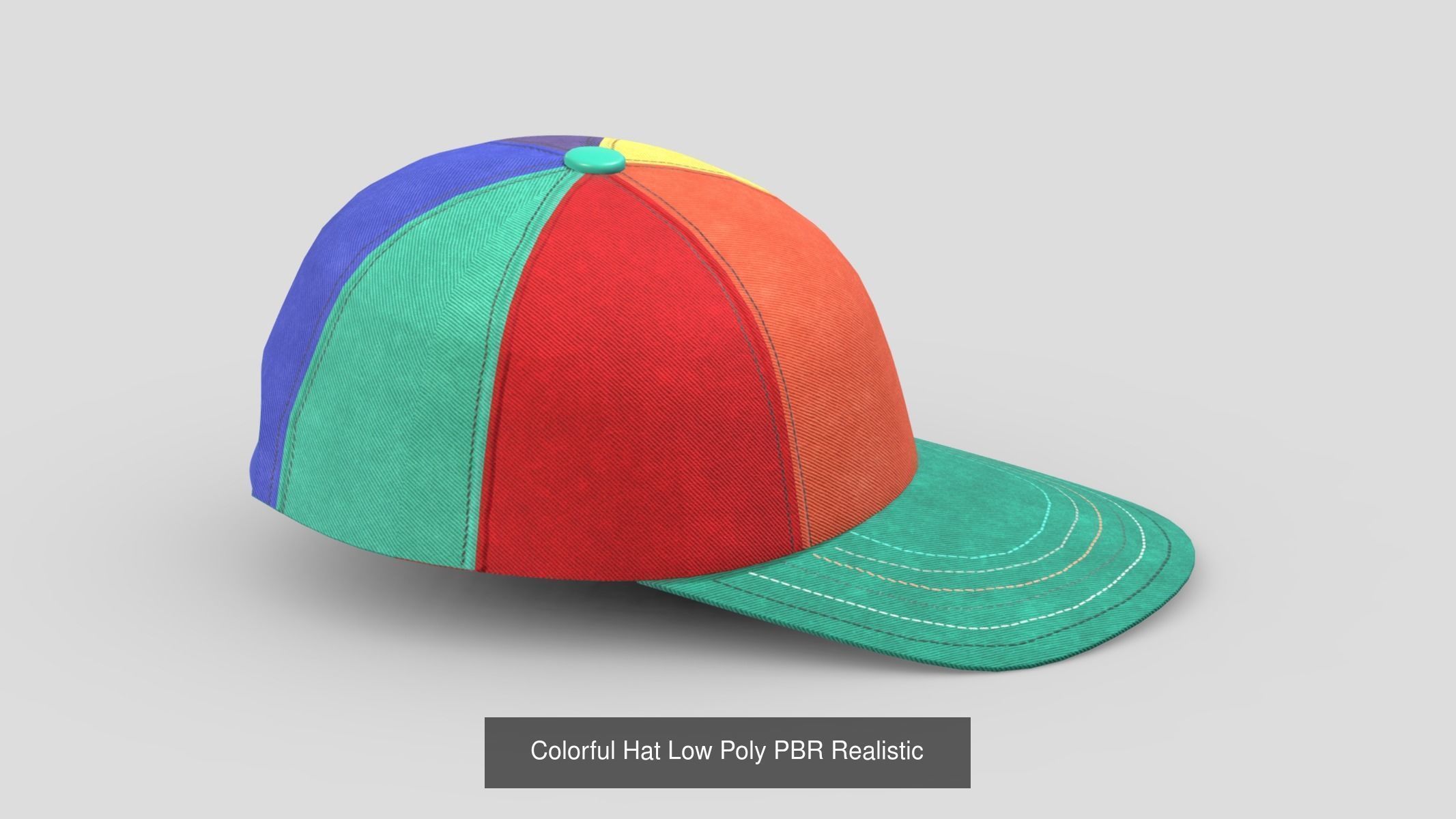 10 Hats and Helmets Low Poly PBR Realistic Collection _3