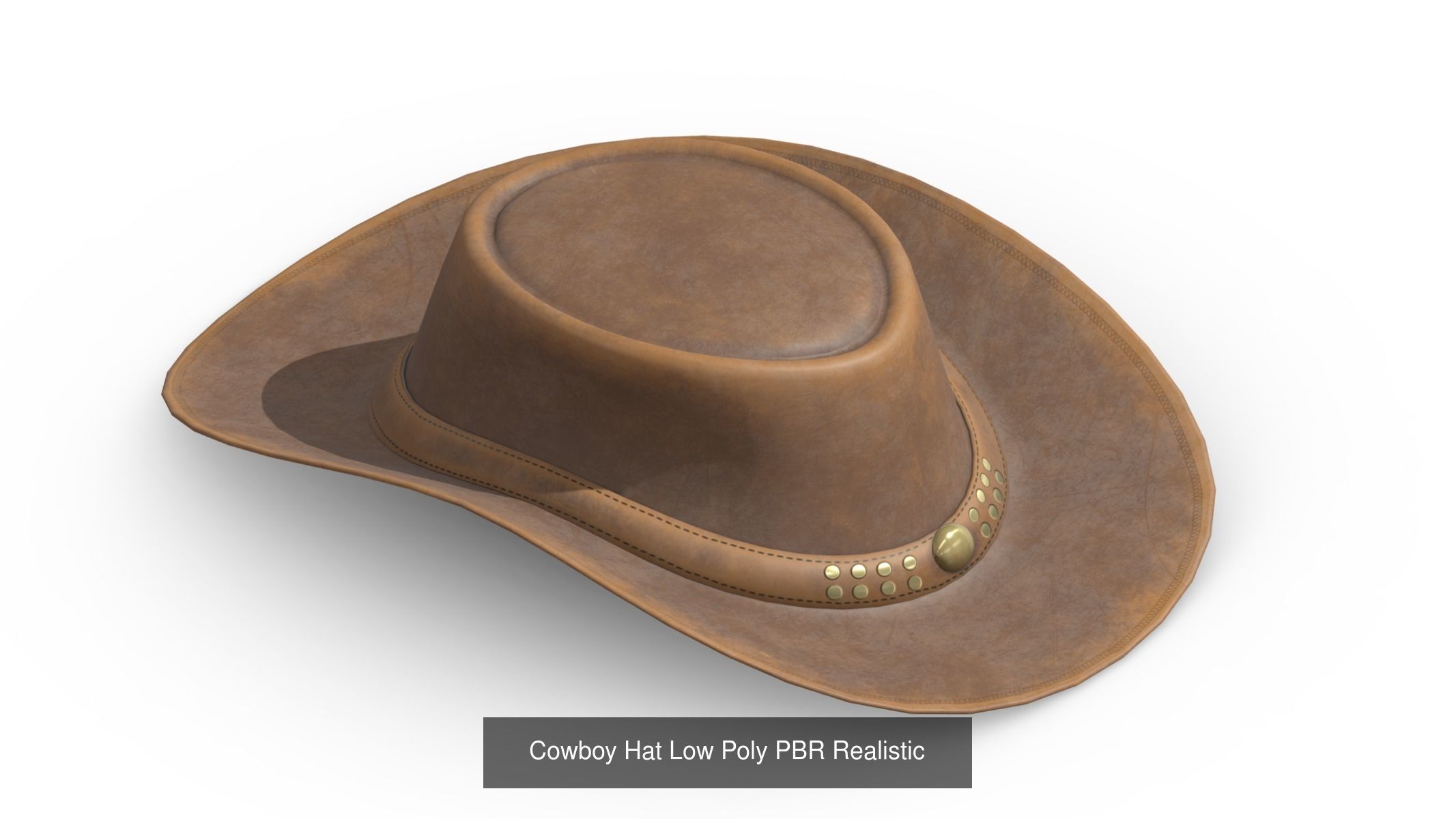 10 Hats and Helmets Low Poly PBR Realistic Collection _4