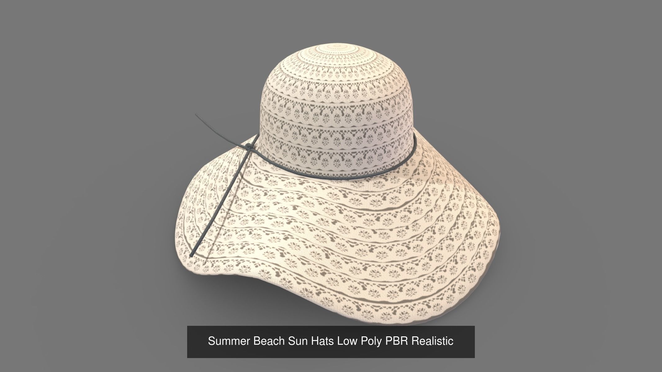10 Hats and Helmets Low Poly PBR Realistic Collection _9