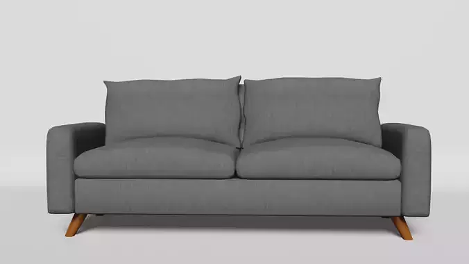Sofa de dos plazas gris