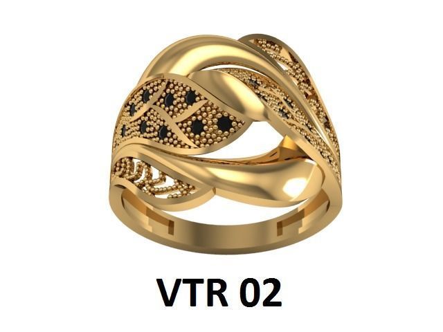 ring2 vtr gold ring 3D print model_14