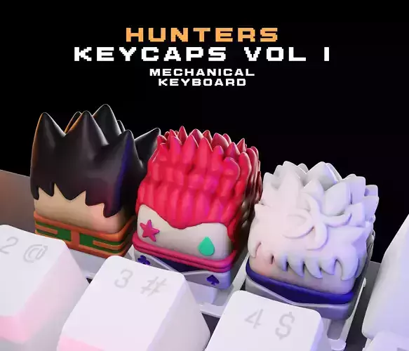 Hunters X Keycaps collection  - Mechanical Keyboard 3D print model