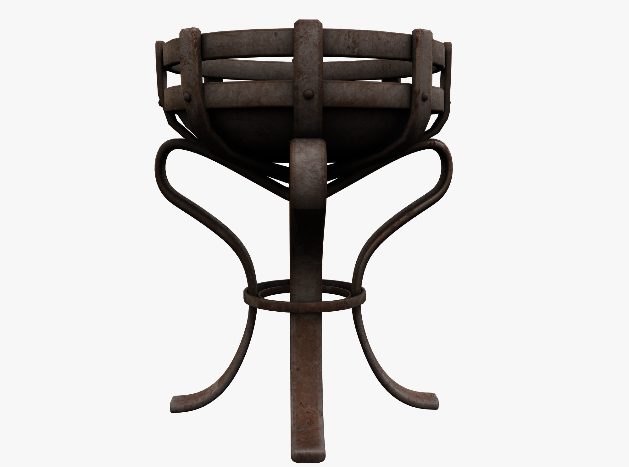 Iron Brazier Low-poly 3D model_2