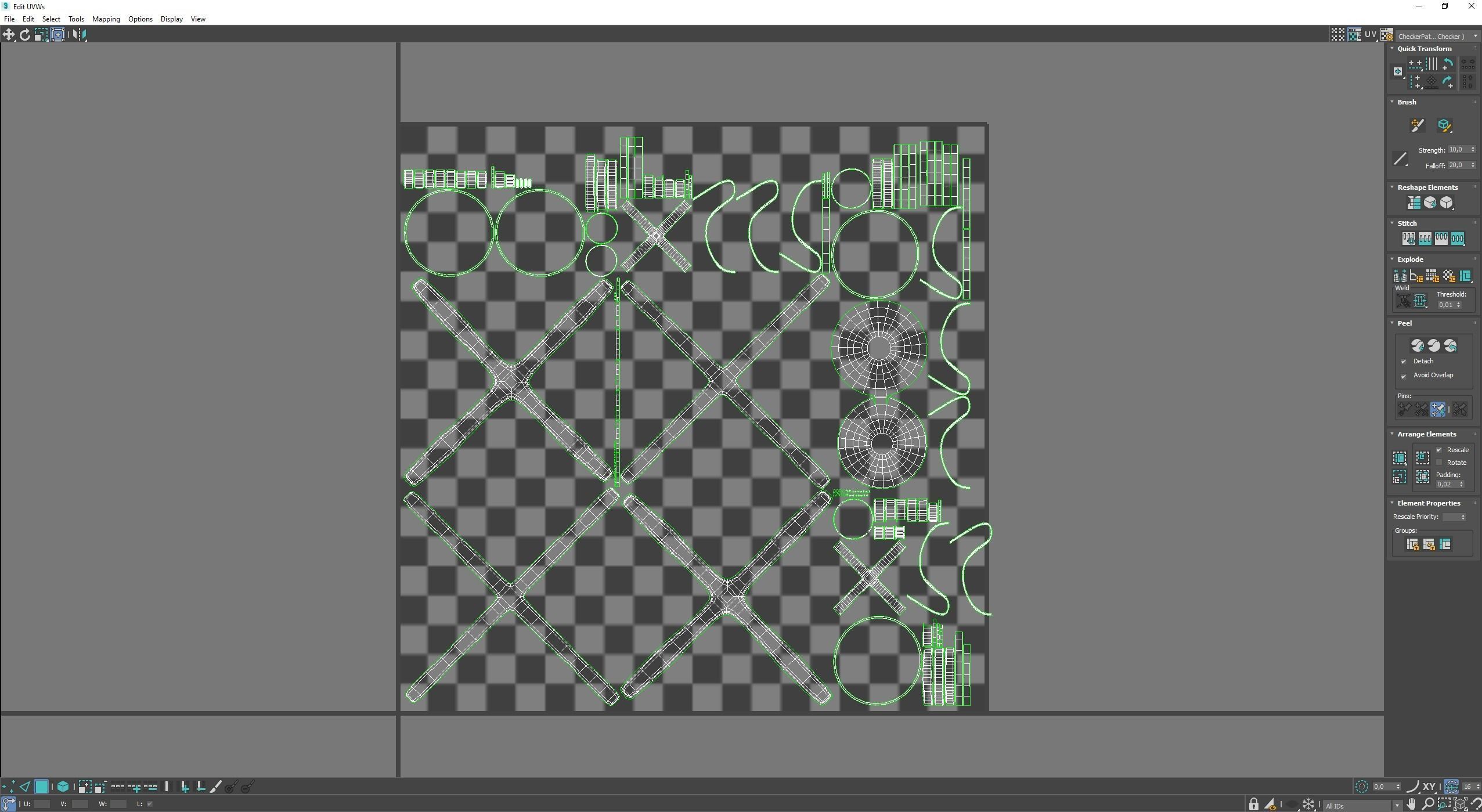 Iron Brazier Low-poly 3D model_5
