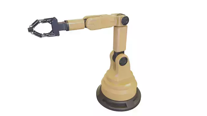 Industrial robot arm Low-poly 3D model