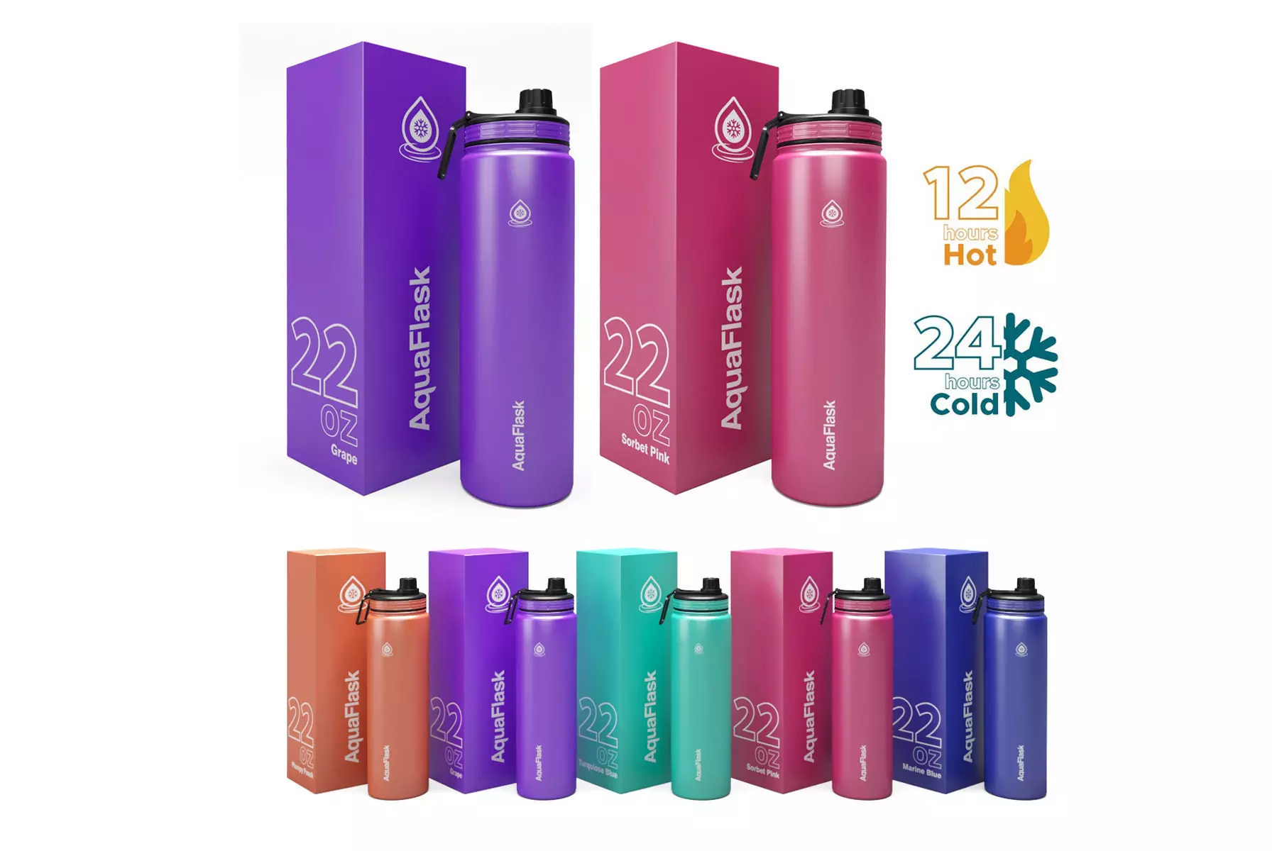 Aqua Flask 22 Oz 3D model_0