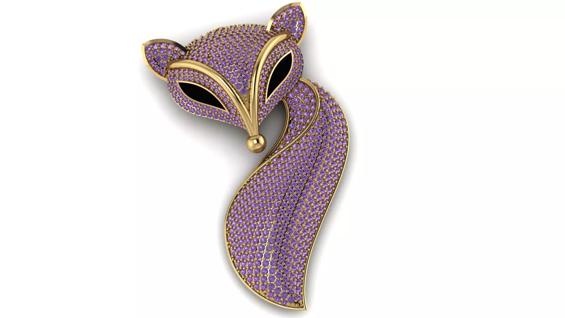 Fox Pendant L 3D print model