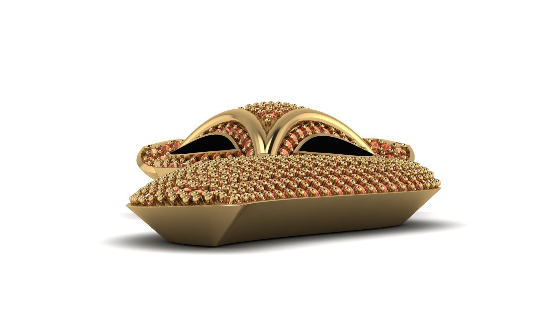 Fox  Pendant  M 3D print model_2