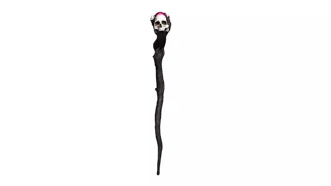 Skull Staff Low-poly 3D model