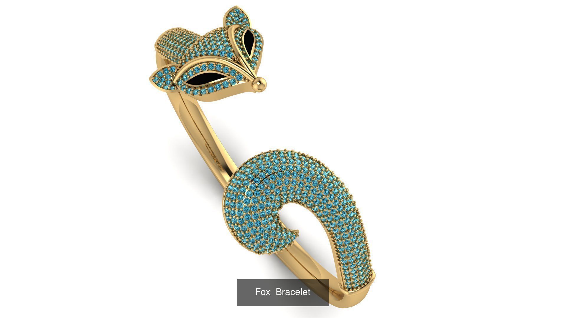 Set Fox cuff bangle 3D Model Collection_2