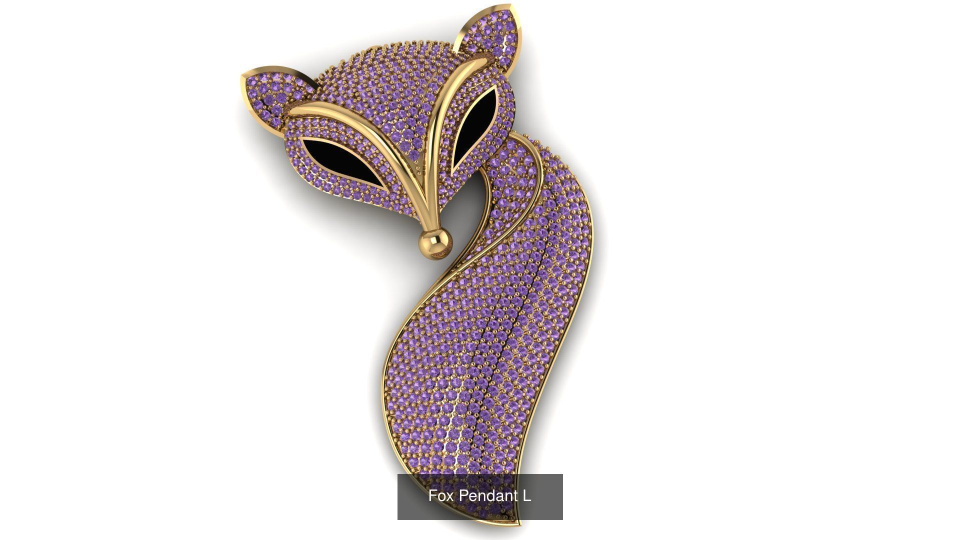 Set Fox cuff bangle 3D Model Collection_4