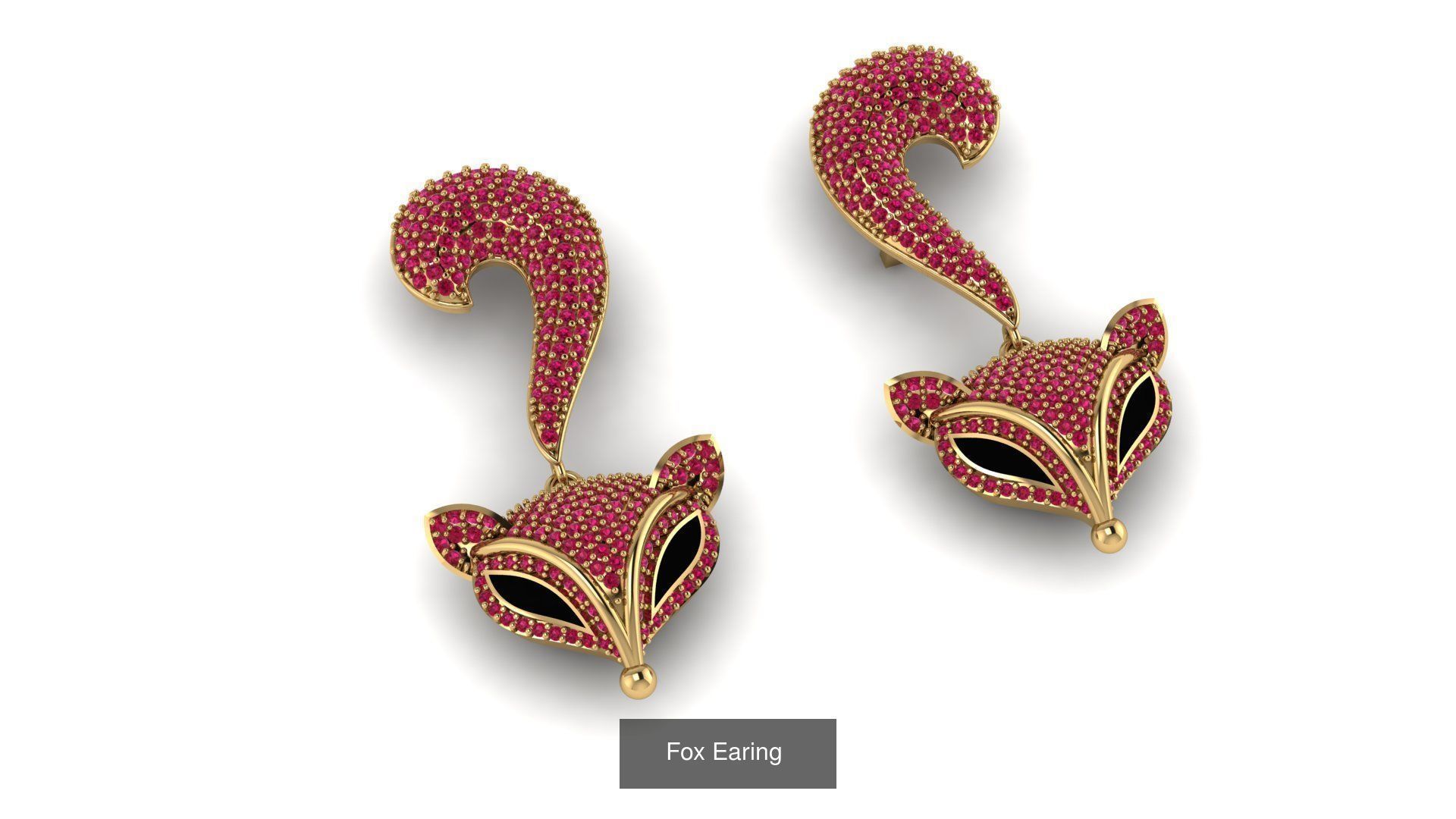 Set Fox cuff bangle 3D Model Collection_3