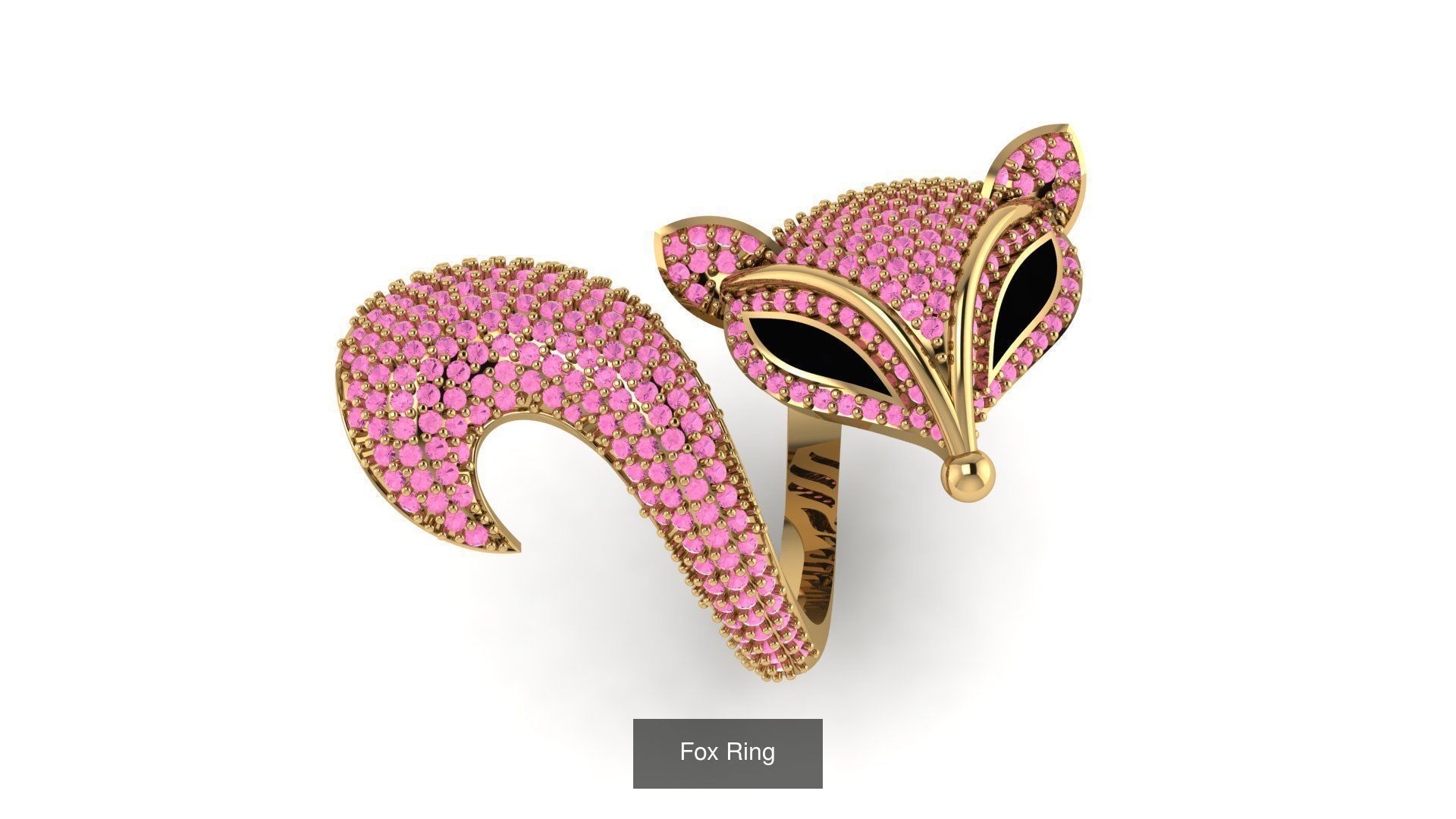 Set Fox cuff bangle 3D Model Collection_7