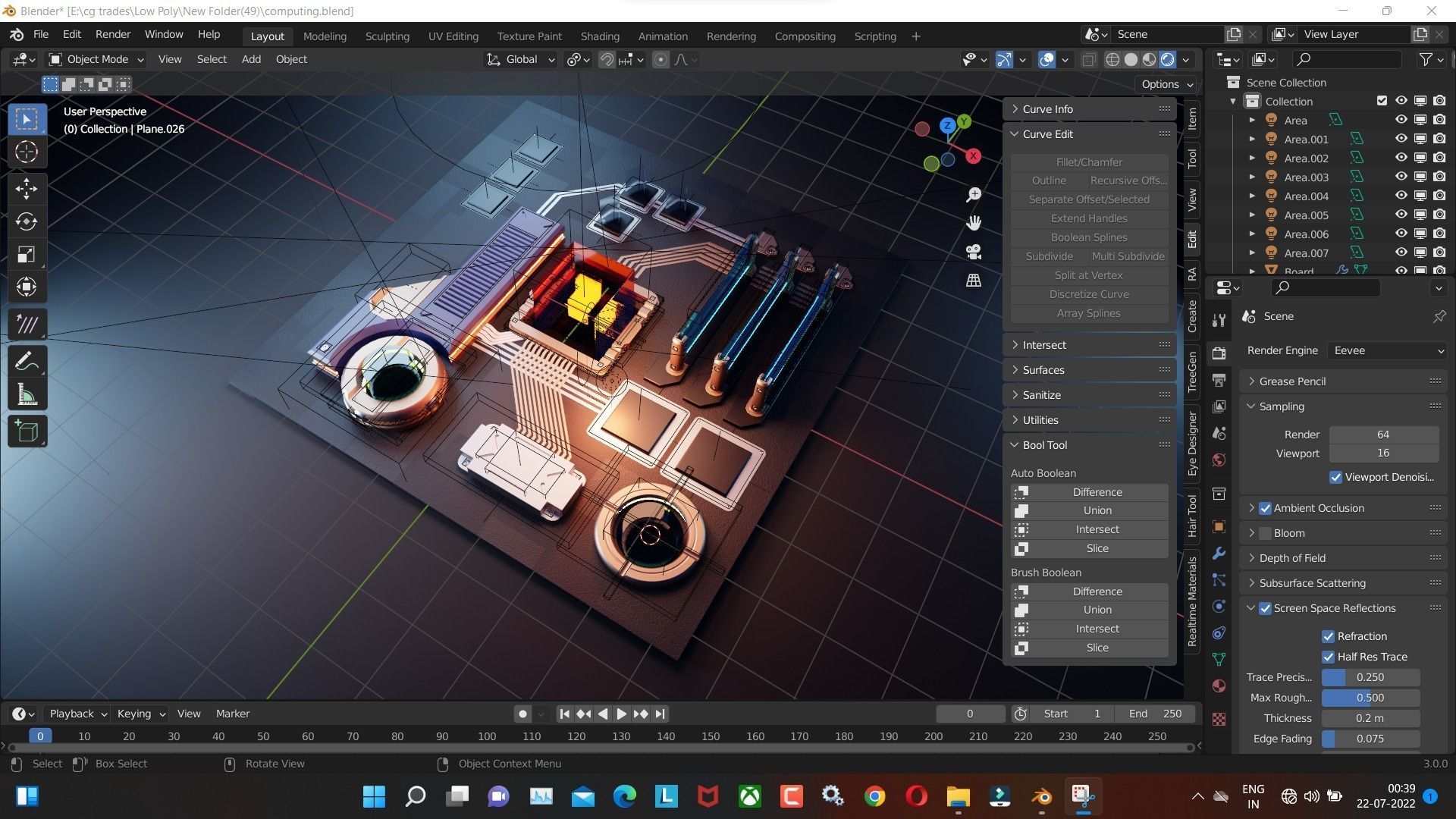 Computer Motherboard 3D Model Render In Blender 3D model_6