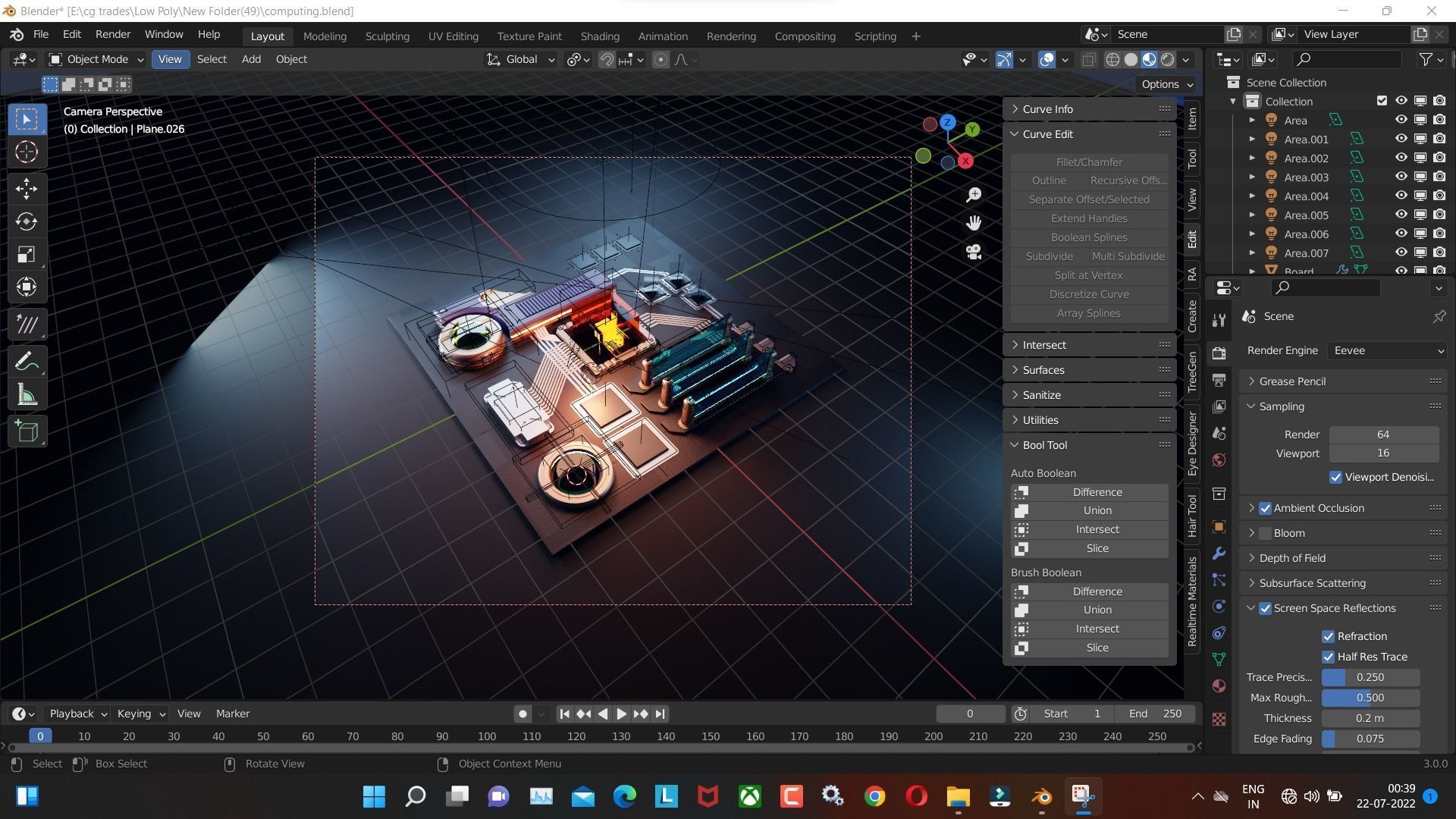 Computer Motherboard 3D Model Render In Blender 3D model_5