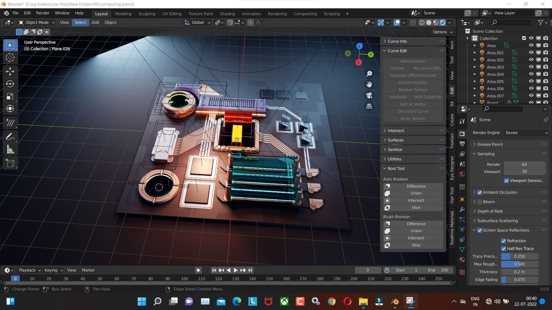 Computer Motherboard 3D Model Render In Blender 3D model_7
