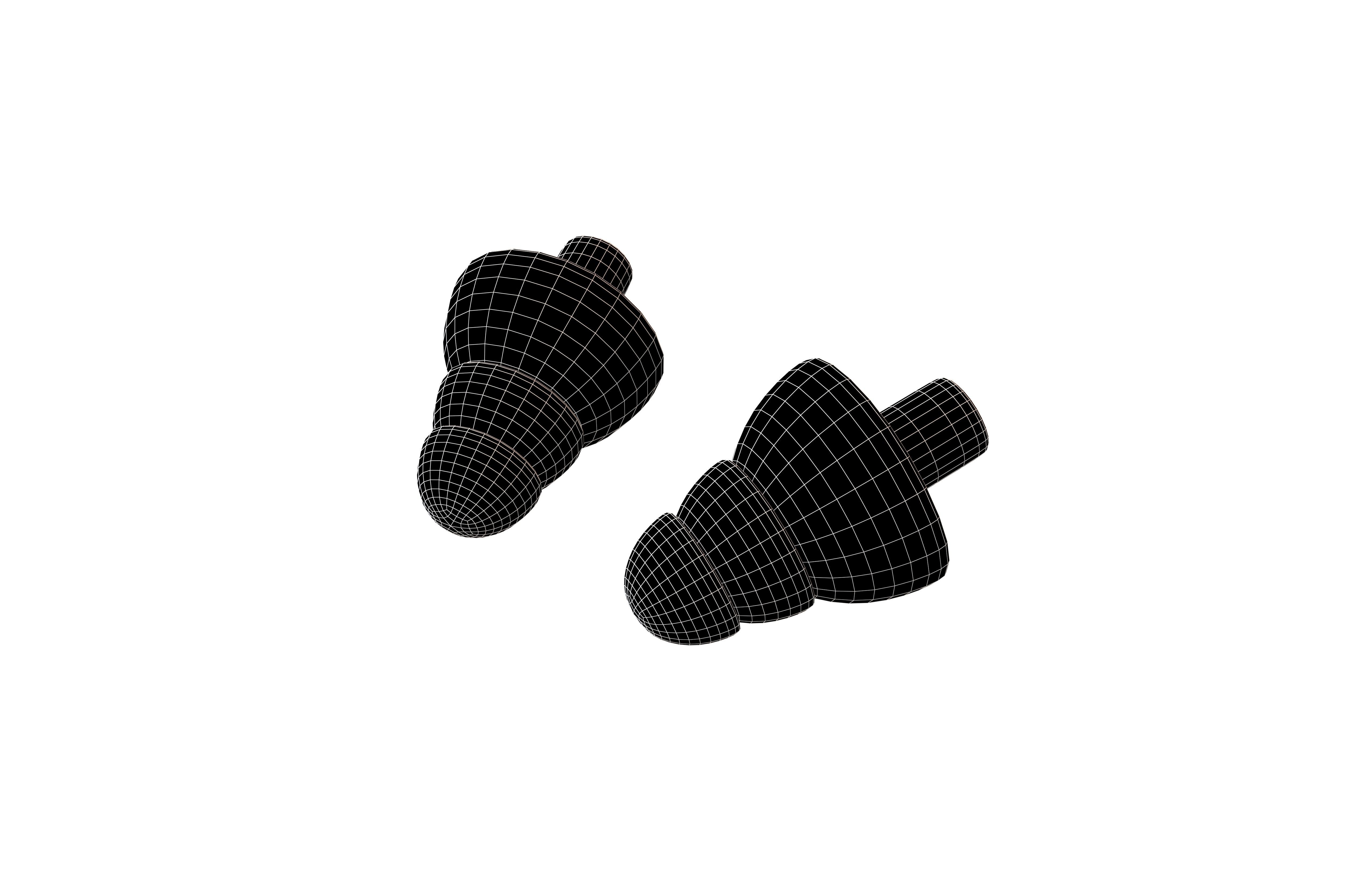 Earplugs v1 001 Low-poly 3D model_7