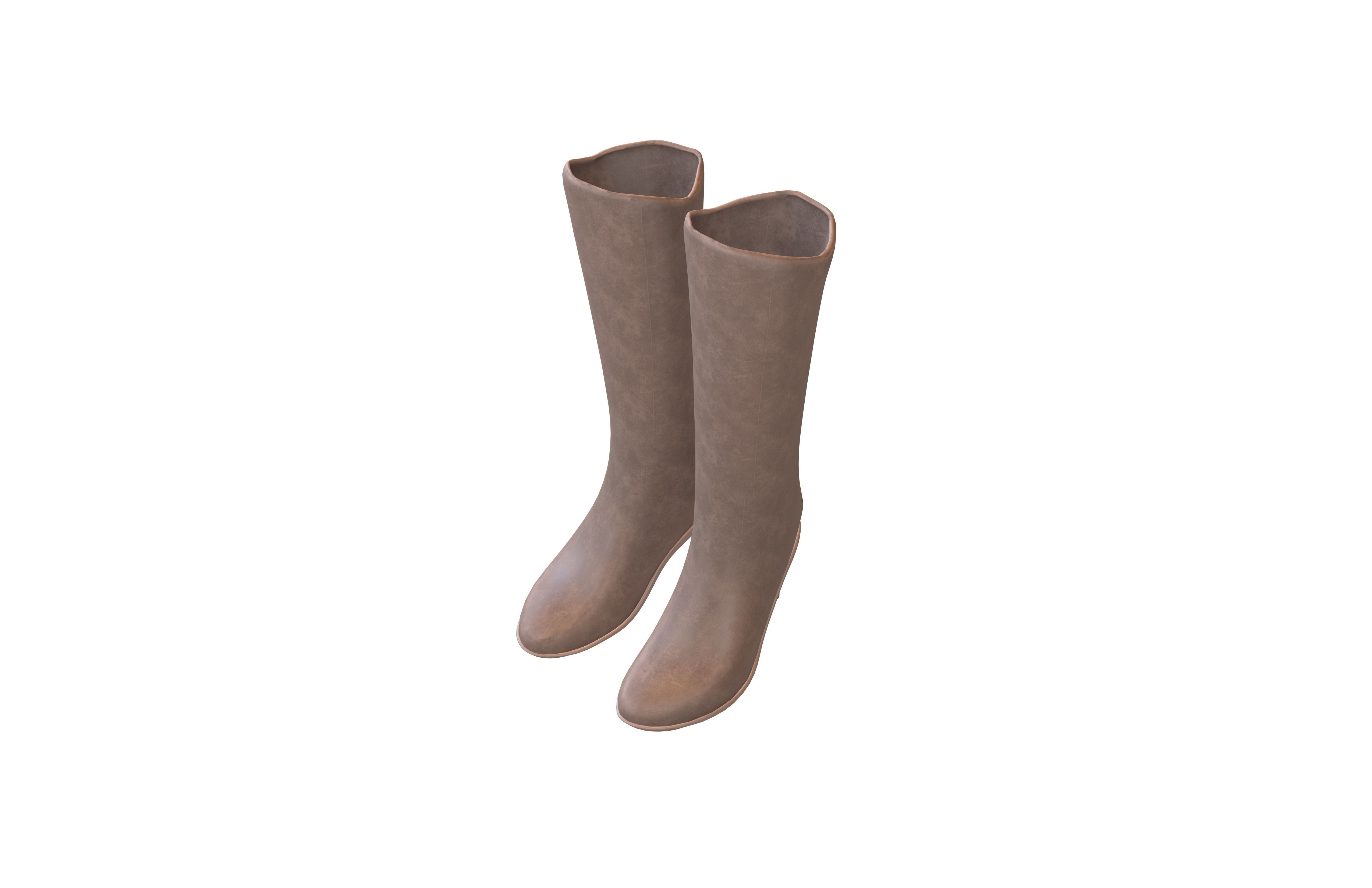 Knee Boots Pack Vol 1 Low-poly 3D model_14
