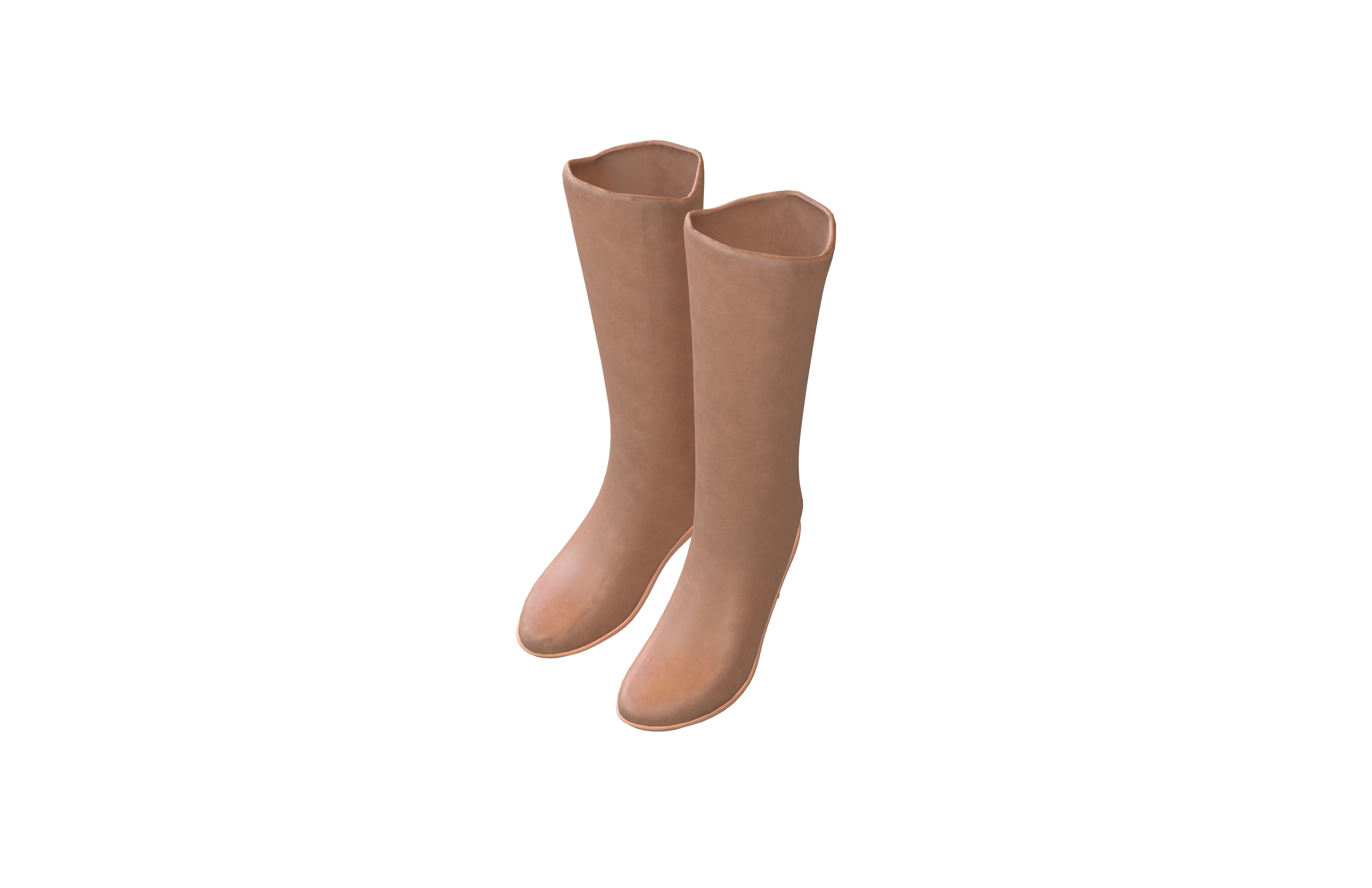 Knee Boots Pack Vol 1 Low-poly 3D model_10