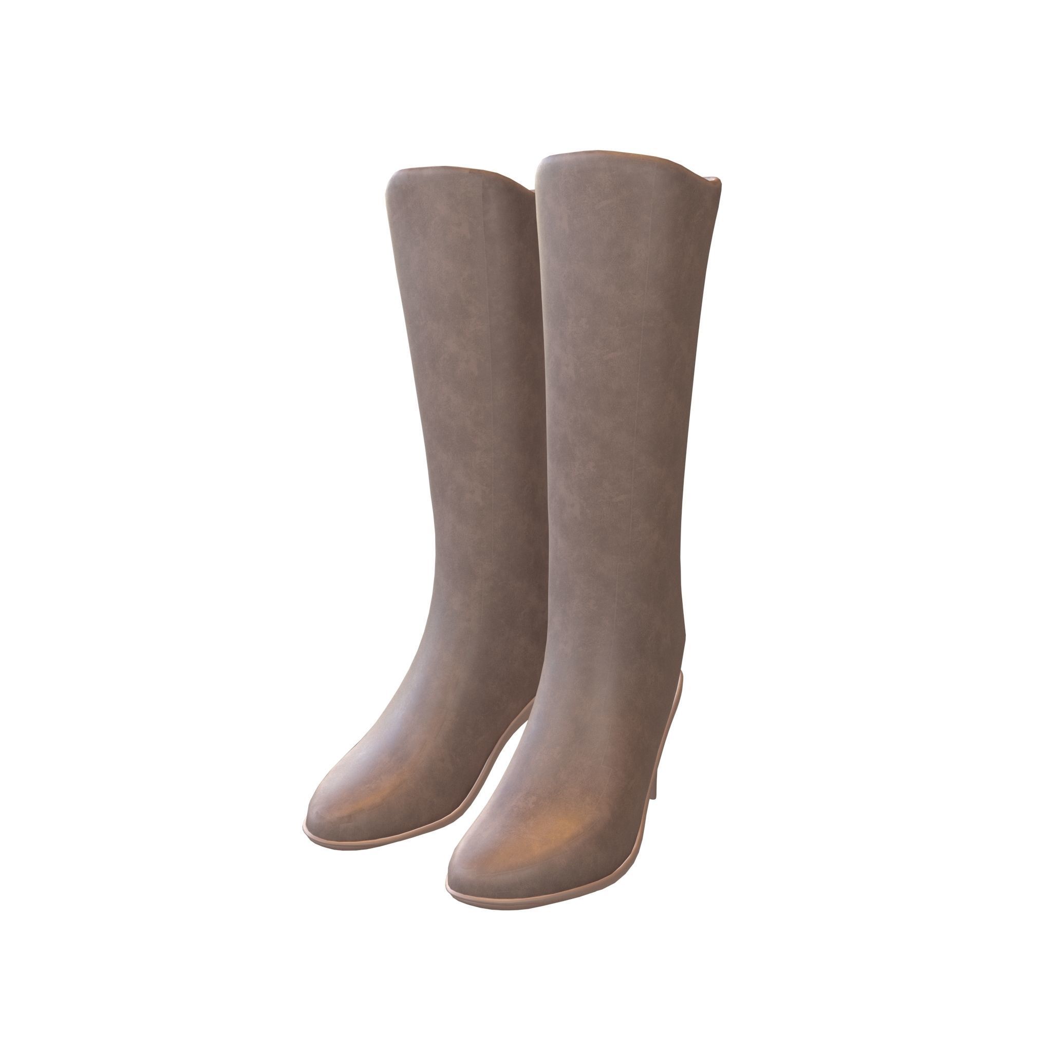 Knee Boots Pack Vol 1 Low-poly 3D model_13