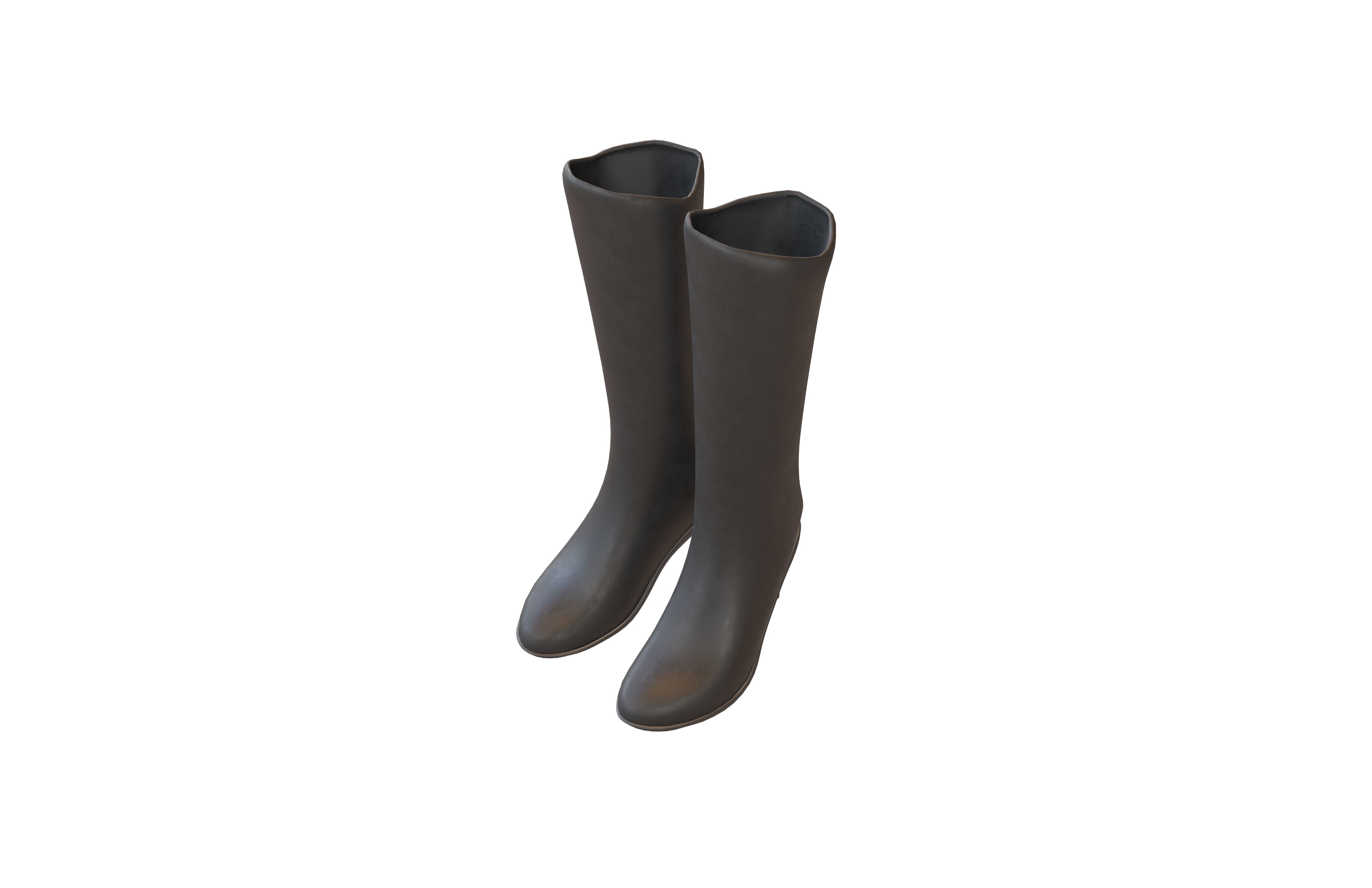 Knee Boots Pack Vol 1 Low-poly 3D model_3