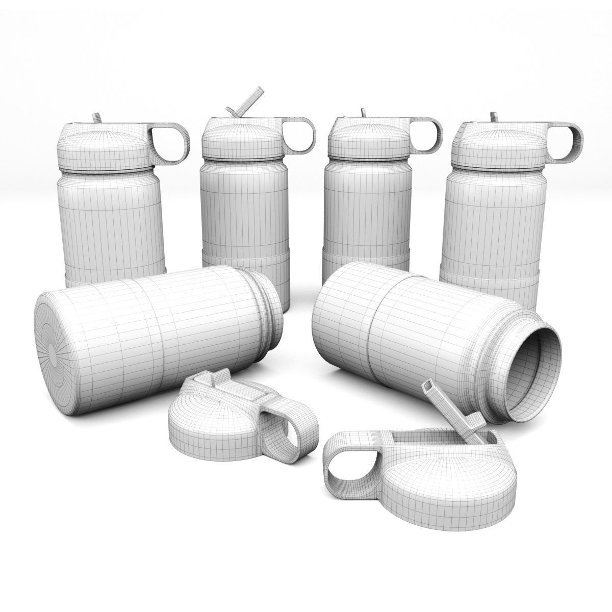 Hydro Flask Kids Flask Wide Mouth 12oz 3D model_4