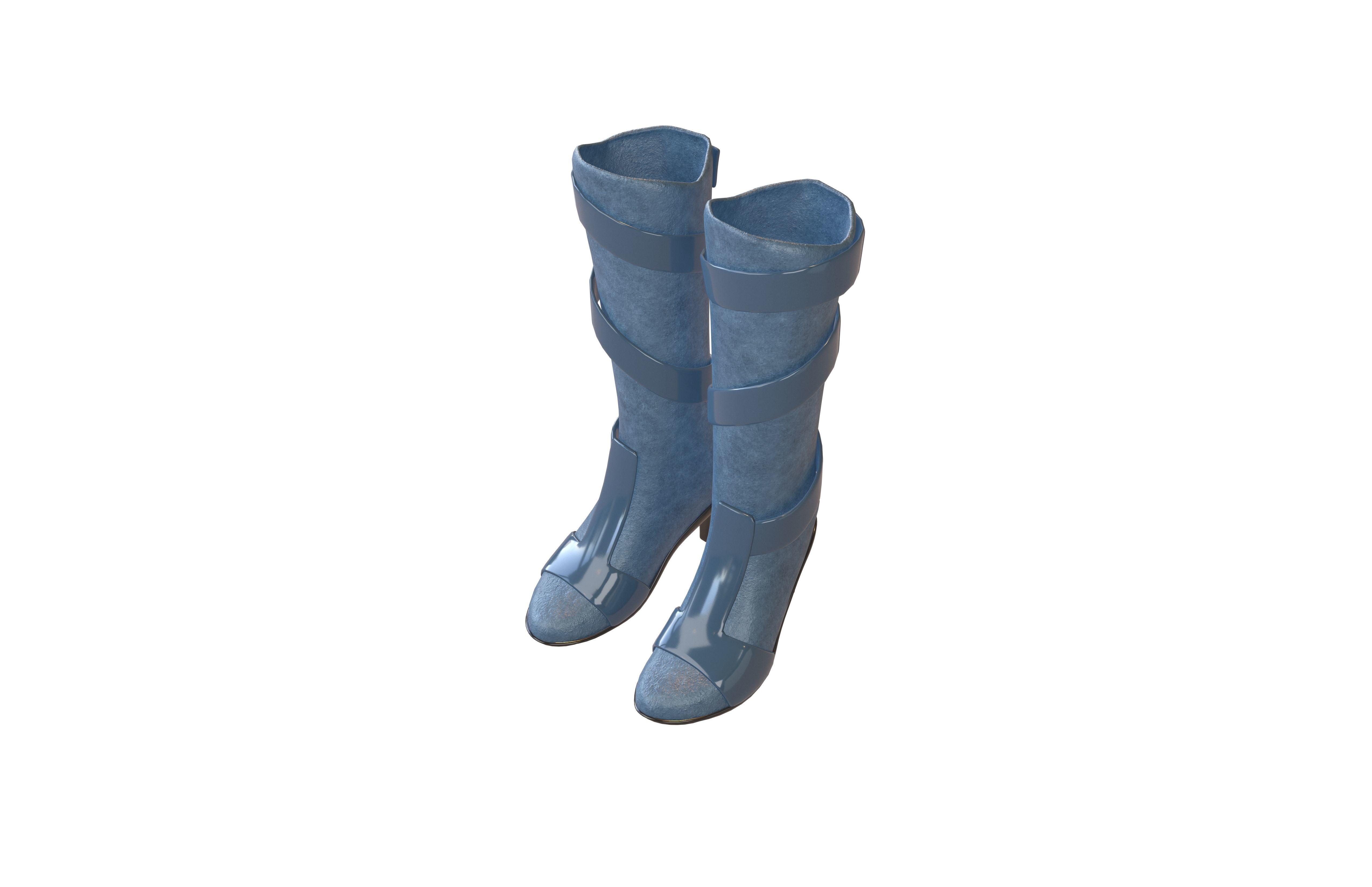 Knee Boots Pack Vol 2 Low-poly 3D model_18
