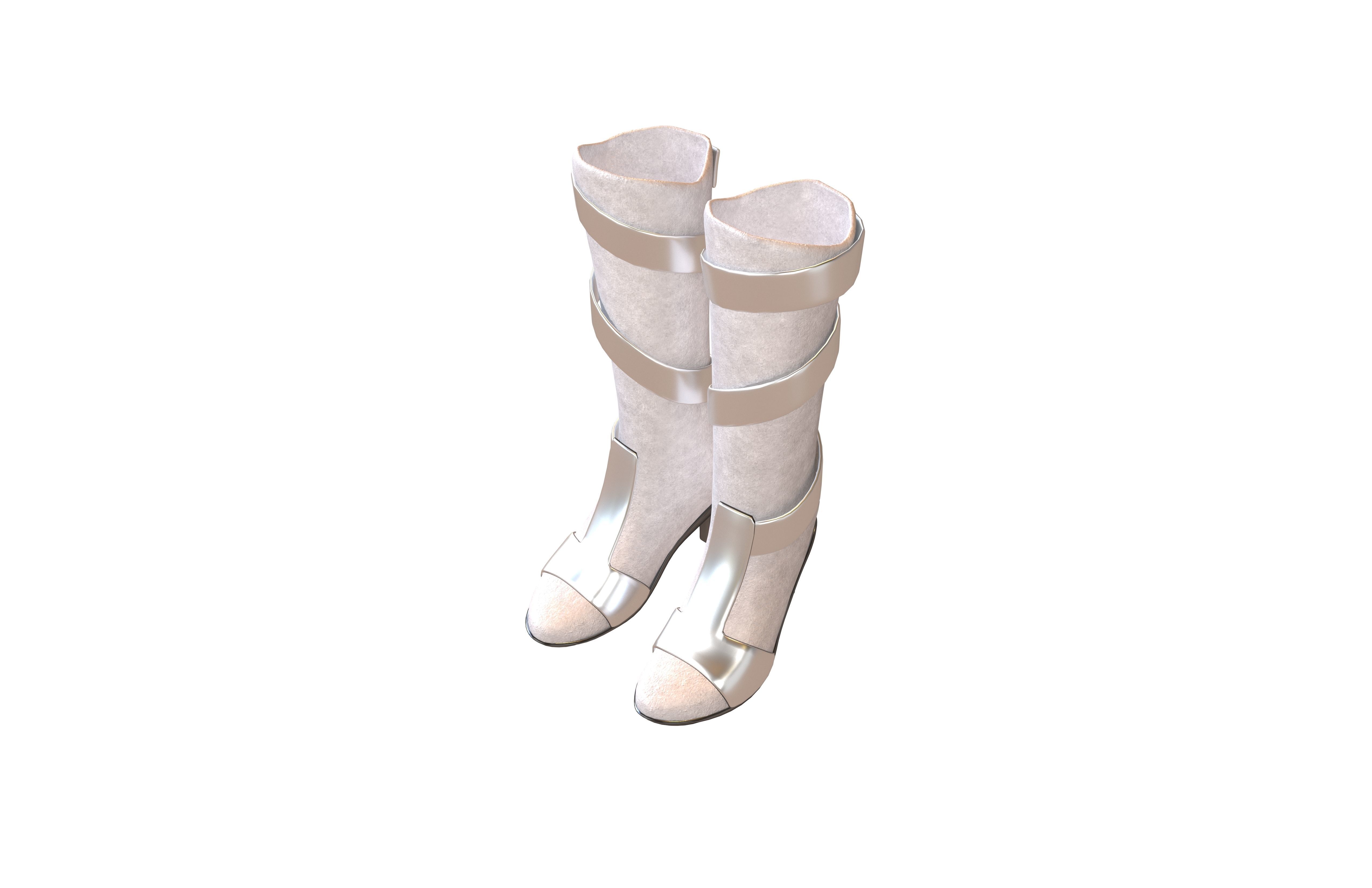 Knee Boots Pack Vol 2 Low-poly 3D model_38