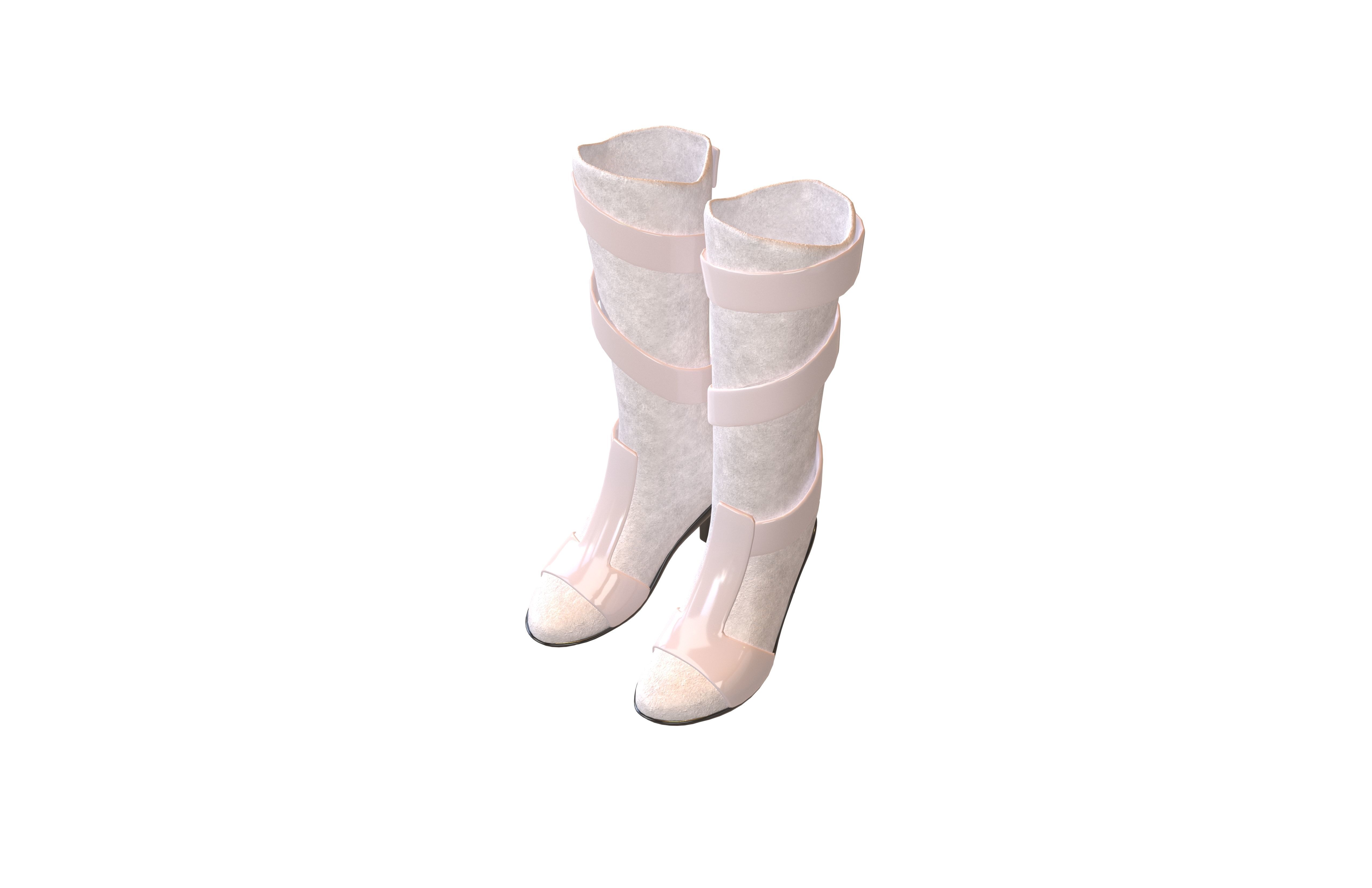 Knee Boots Pack Vol 2 Low-poly 3D model_23