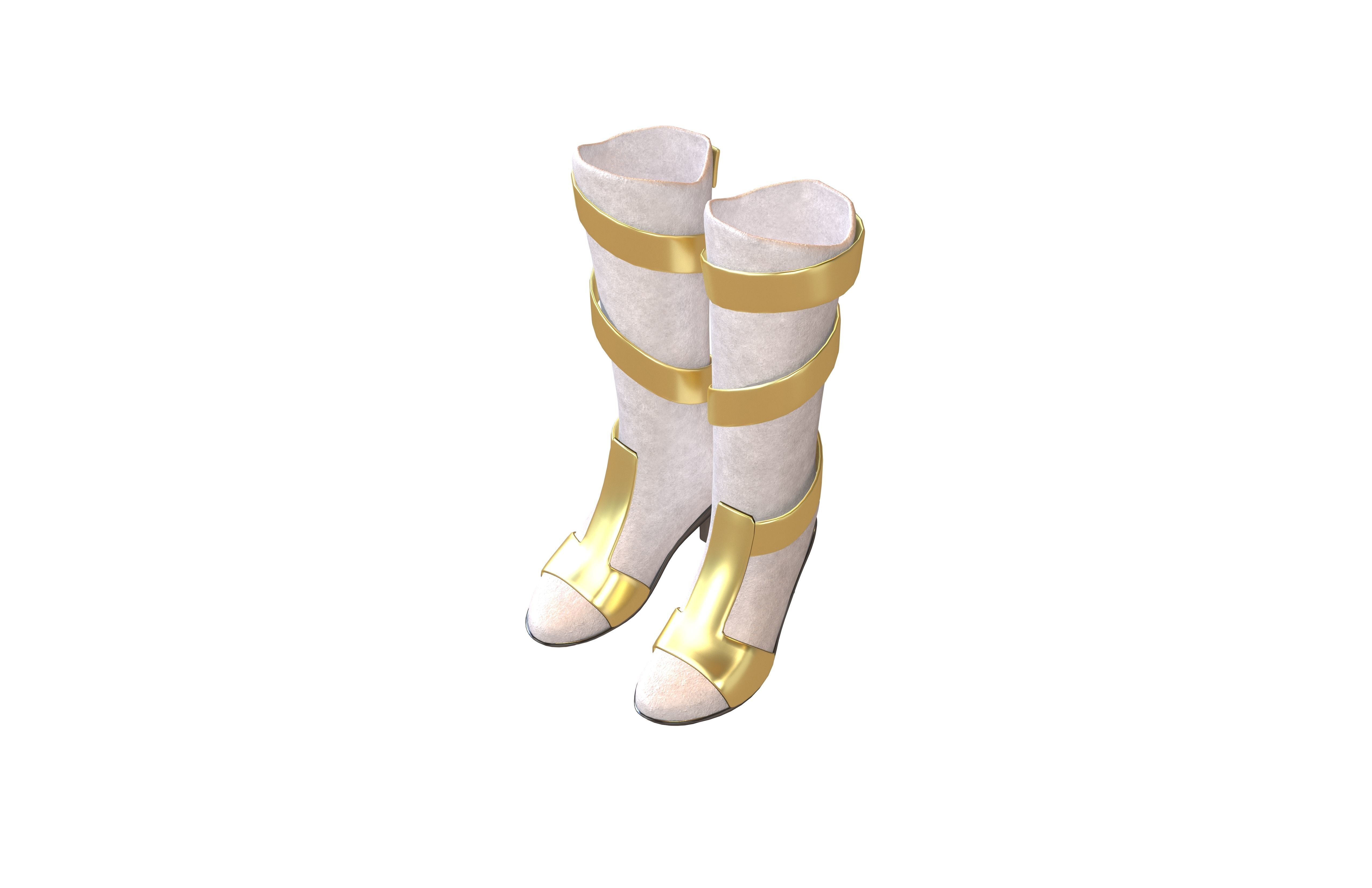 Knee Boots Pack Vol 2 Low-poly 3D model_31
