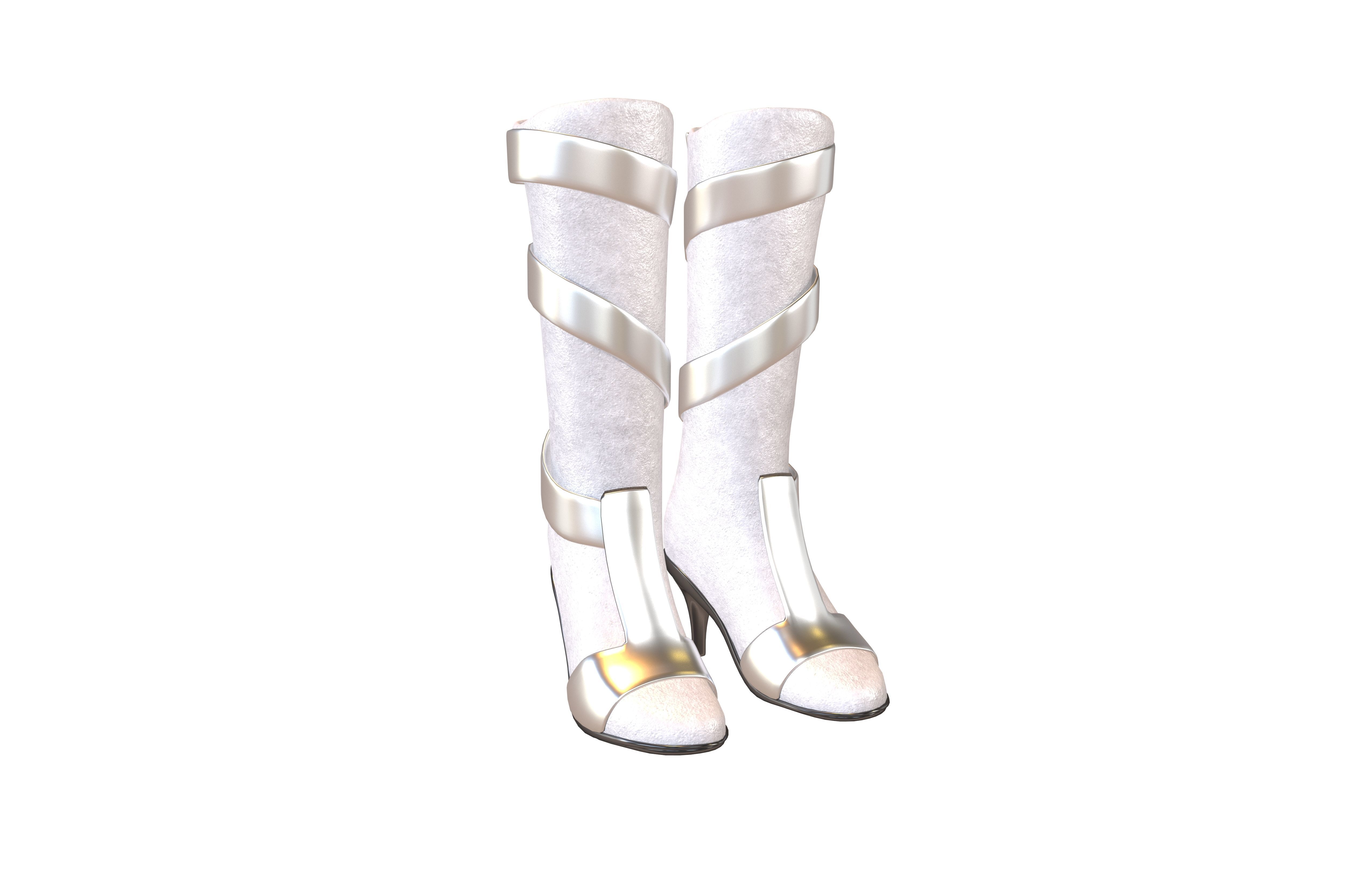 Knee Boots Pack Vol 2 Low-poly 3D model_37