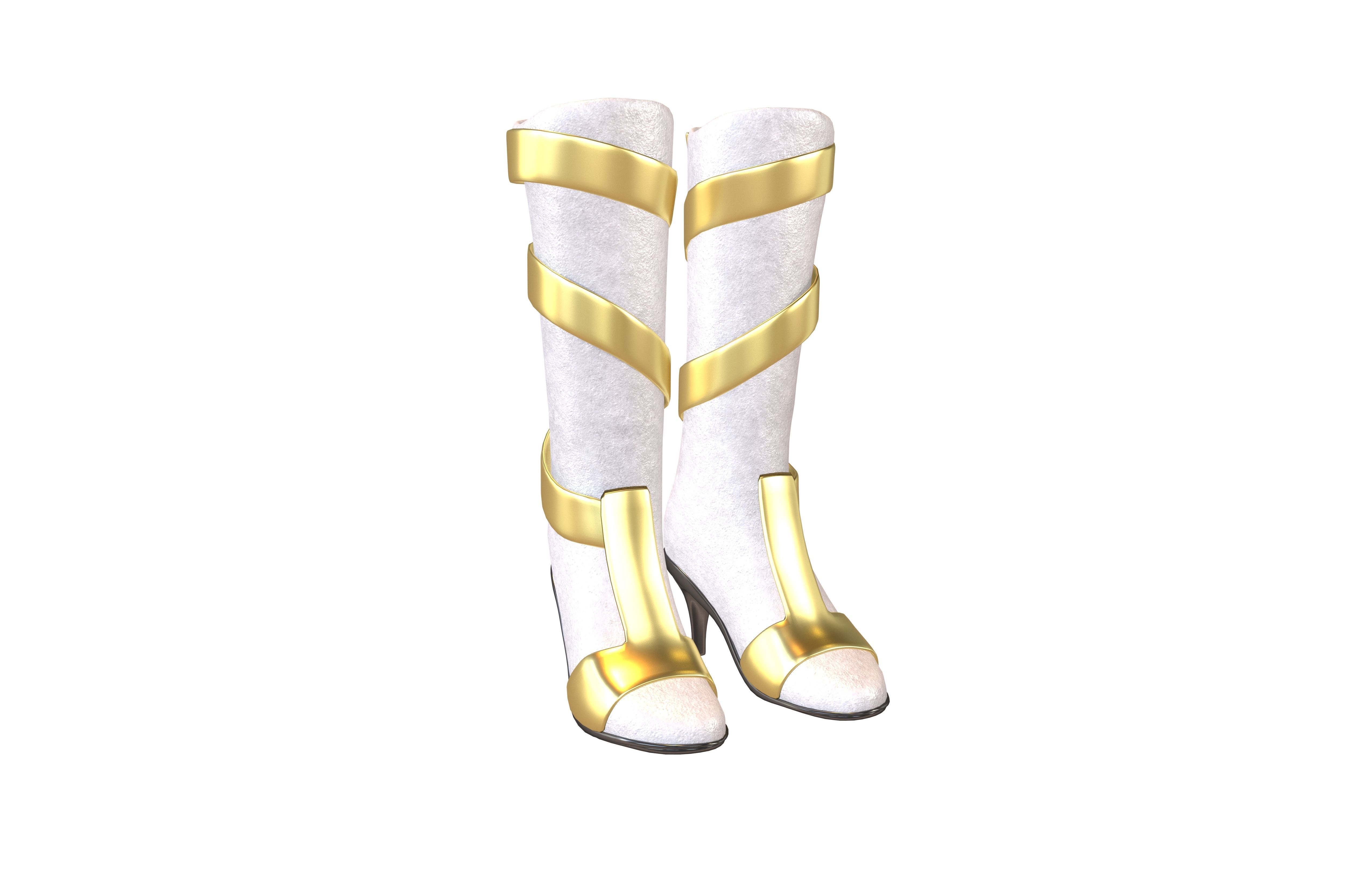Knee Boots Pack Vol 2 Low-poly 3D model_30