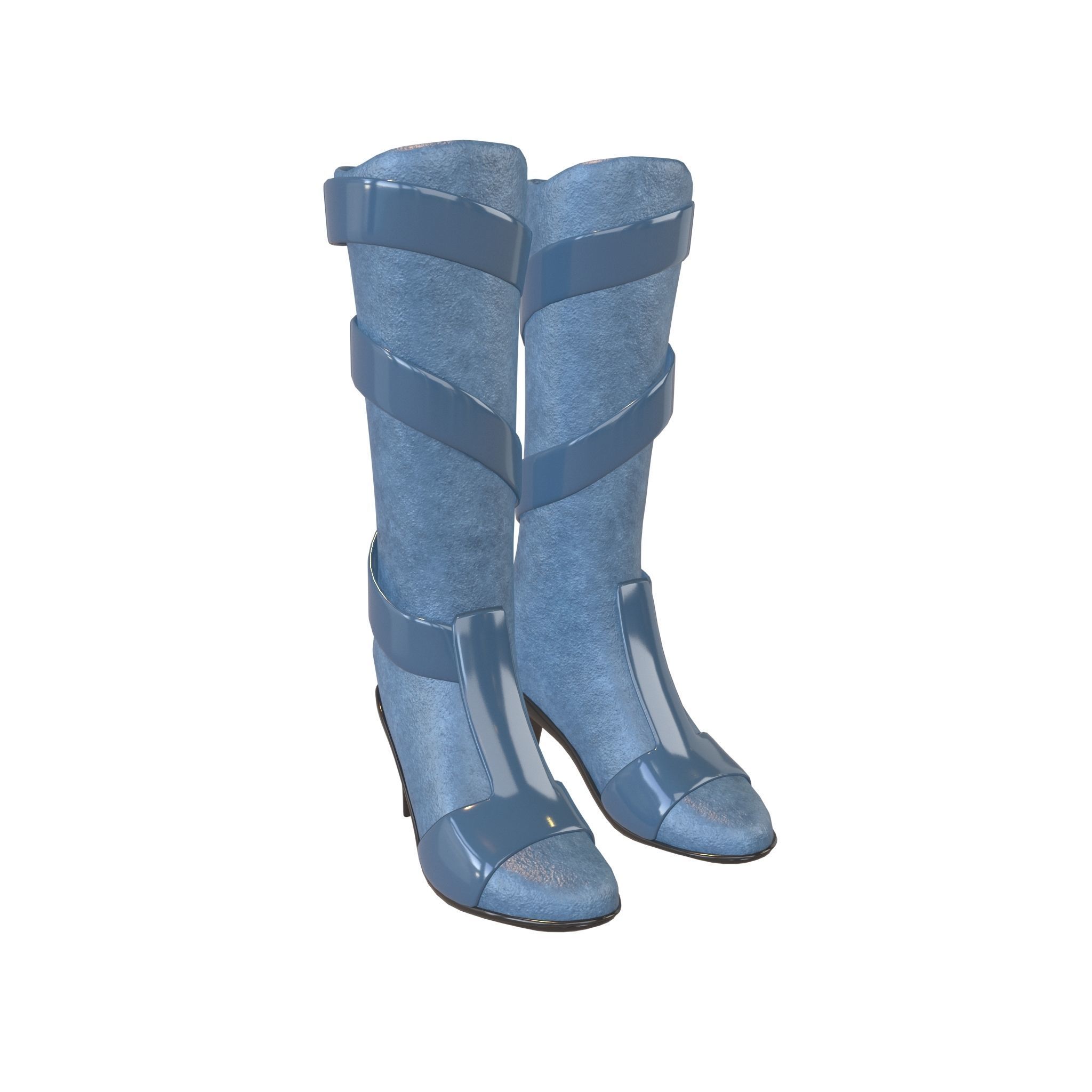 Knee Boots Pack Vol 2 Low-poly 3D model_20