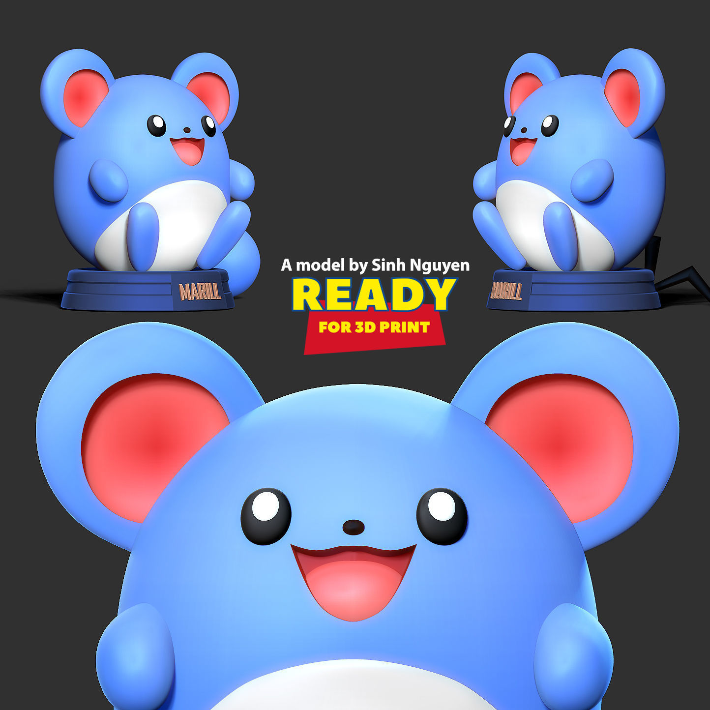 Marill - Pokemon Fanart 3D print model_1