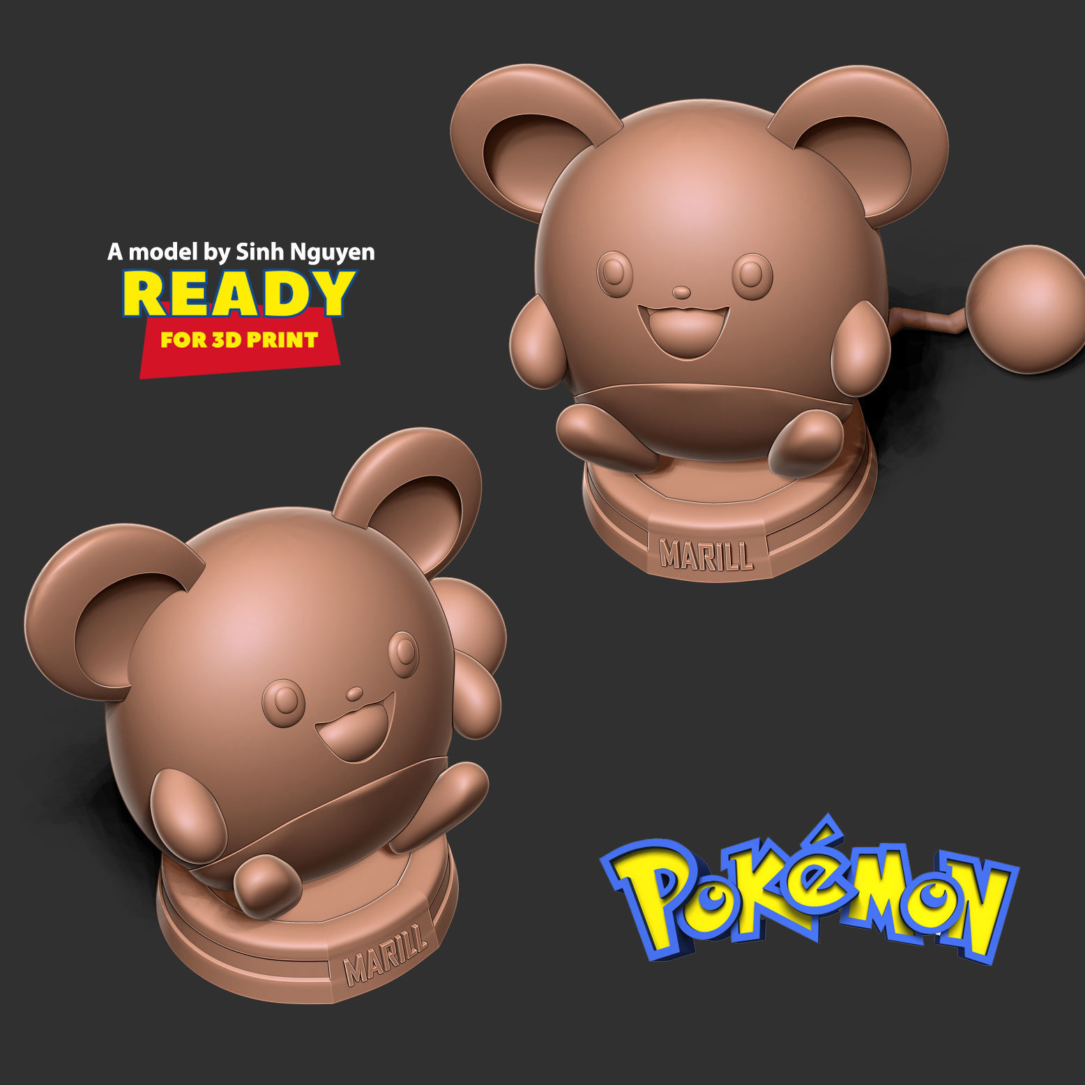 Marill - Pokemon Fanart 3D print model_5