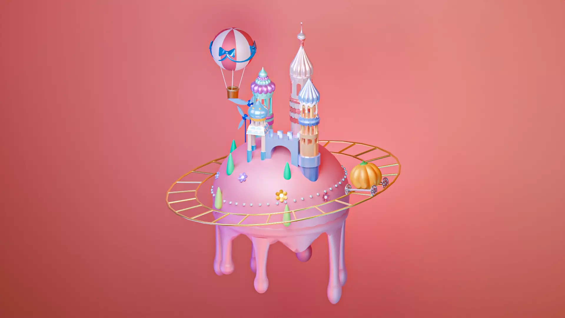 Candy castle Free 3D model